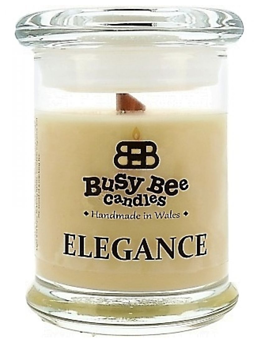 Busy Bee Candles Elegance praskajúca sviečka Vanilkový sen